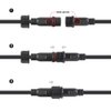 BTF-LIGHTING 2 Pin Electrical Connector 18AWG IP65 Male Female Connector 7.87in/20cm Extension Cable for Car,Truck,Boat,Indoor/Outdoor LED Strip Lights/String 22mm Nut Big Size 5 Pairs