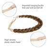 TOECWEGR Braid headband 3 Strands Synthetic Braided Hair Headbands Stretch Plaited Hair Headbands Hairpiece Fashion Girl Costume Hair Accessories