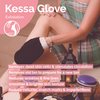 Fatima's Garden Exfoliating Kessa Glove for Body & Face - Deep Cleansing Mitt for Dead Skin Removal - Natural & Durable Moroccan Spa Scrubber - Perfect for Hammam, Bath, and Shower (4 black gloves)
