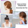12 Pieces Silk Hair Scrunchies Volleyball Sport Hair Elastic Satin Ties Bands Ponytail Holders for Players Teams Gifts Wristband Decoration Hair Accessories Women Girls