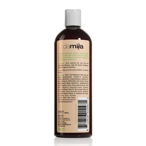 damila Nourishing Conditioner with Keratin & Aloe Vera - Perfect for Damaged, Frizzy, Curly, or Dry Hair (16.9 Fl Oz)