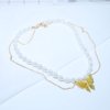 YienDoo Bohemian Layered Necklace with Butterfly Pendant Fashion Beaded Necklaces Tassel Chain Jewelry for women and girls (Gold)