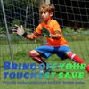 Clbort Soccer Goalie Gloves Youth Kids, Goalkeeper Gloves with Super Grip Palms, Anti-Slip Soccer Gloves, Double Wrist Protection (Green, 6)