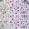 6 Sheets Halloween Nail Art Stickers Cute Ghost Nail Stickers Spider Web 3D Self Adhesive Nail Decals Gothic Spider Spooky French Nail Design Stickers for Women Girls Acrylic Manicure Salon