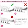 Premade Fans Eyelash Extensions 6D-D-0.10-15 Short Stem Premade Volume Eyelash Extensions .07 .10 C D Curl Pre made Lash Fans 9 to 20 mm Volume Lash Extensions (6D-D-0.10,15mm)