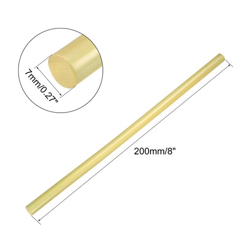 uxcell Mini Hot Glue Gun Sticks 8-inch x 0.27-inch for Glue Guns, Yellow Clear 20pcs