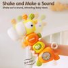 Baby Teething Toys for 0 3 6 9 12 18 Months, Food Grade Baby Teether for Infant Newborn Boys Girls, Baby Rattle Chew Toys 0-6 Months, Christmas Gift Montessori Sensory Toys for Babies with Music