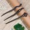 Miayon 10 Pieces Wooden Hair Sticks Chinese Chignon Japanese Hair Chopsticks Wooden Hair Pins for Long Hair Hair Sticks for Buns for Women Girls Handmade Hair Accessories