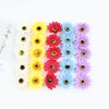 inSowni 25 Pack Beach Hawaiian Wedding Realistic Sunflower Daisy Flower Alligator Hair Clips Pins Barrettes Brooches Headpiece for Women Girls Brides