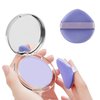 Chillab Lavender Matte Powder, Oil Control Face Pressed Chillab Lavender Matte Powder with Mini Powder Puff, Jelly Pressed Setting Powder Face Makeup, Cruelty Free