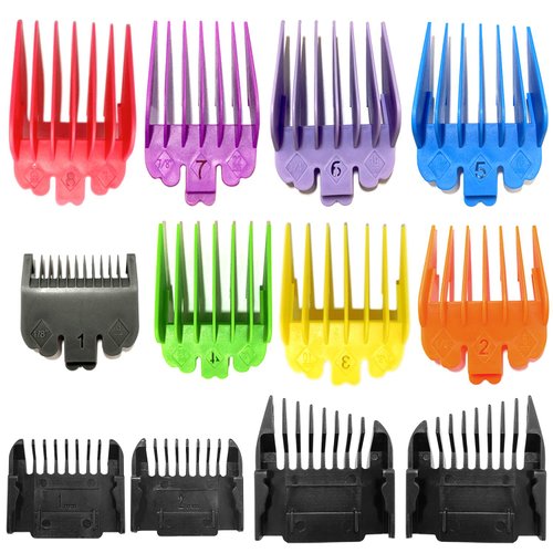 12 Pcs Colorful Professional Hair Clipper Combs Guides 1/24” to 1”,Attachment Guide Combs,Replacement Guards Set for Wahl, Fits for Most All Full Size Hair Clippers/Trimmers