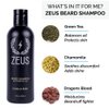 ZEUS Beard Wash & Beard Conditioner Set with Green Tea for Men, Soften, Hydrates & Moisturizes - MADE IN USA (Vanilla Rum)