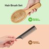 StyleShark Bamboo Hair Brush, Bamboo Brush for Hair Growth, Paddle Brush for Scalp Massager Hair Growth, Hair Brush for Men, Women, and Kids, Bamboo Brush for Curly, Thin, Long, Short, Wet, Dry Hair