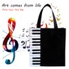 COCOMK Piano Keys Handbag Reusable Grocery Bag Shoulder Shopping Bag Tote Bag for Music Teacher Girls Gift Bag