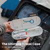 OrthoKey OrthoPod Dental Travel Case - Secure Storage for Aligners, Retainers, and Invisalign - Convenient Toothbrush and Toothpaste Holder - Clear Removable Grabber - Sterile Storage