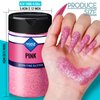 Fine Glitter, YGDZ 140G 4.93OZ Glitter Powder for Tumblers Resin Crafts, Cosmetic Nail Face Body Painting Hair Glitter, Pink