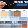 2 Pcs Welders Pencil with 48 PCS Round Refills Mechanical Pencils Metal Welding Marker for Tube Pipe Fitter Welder Steel Construction Woodworking (Red, Silver)