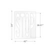 SmartSign 42 x 54 inches Stop Reusable Stencil with 48" Letter Height, 63 mil Plastic, Easy to Wash, for Parking Lot, Sidewalk, School Zone, Driveway, Private Road, Park, USA Made