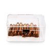 Acrylic Cigar Humidor Cigar Storage Box, Air Tight Cigar Container, Humidifier, Compartment for Humidity Pack Stores 50-75 Cigars (White)