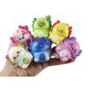 6 Mini 2" Axolotl Slow Rise Squishy Toys - Memory Foam Party Favors, Fidgets, Prizes, OT (Random Colors) (6 Axolotls (Random Colors))
