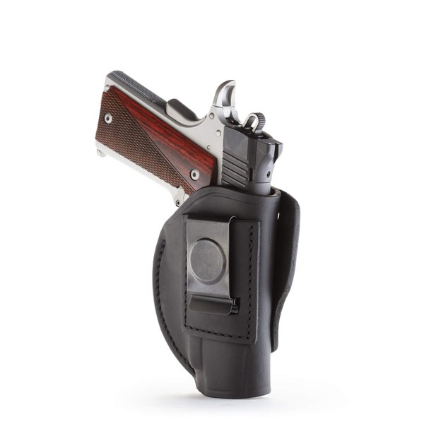 1791 GunLeather 4-Way 1911 Holster - OWB and IWB CCW Holster - Right Handed Leather Gun Holster - Fits All 3 and 4 inch 1911 Models SIG, COLT, Kimber, Ruger, Browning, Taurus Stealth Black