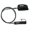 XM SURF MORE Longneck Surfboard Leash 10ft, Regular Cord Thickness (.270 in), Ideal for Longboards, Manuever Without Stepping on Cord, Key Pocket, Unbreakable Swivel, Detachable Railsaver, Made in USA
