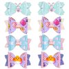 Haakong 8pcs Easter Bows Clips Easter Bows Easter Glitter Bunny Hairpin Party Favor Rabbit Headwear Party Supplies Egg Hair Accessories for Girls in Easter Party Holiday