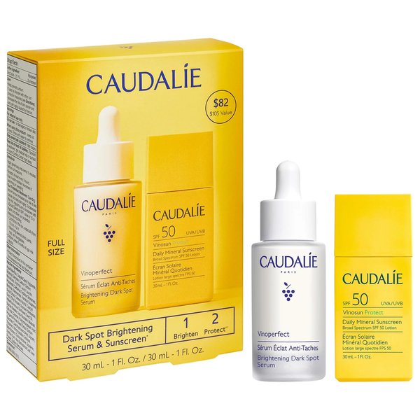 Caudalie Dark Spot Brightening Serum & Sunscreen SPF 50 Set