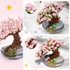 ZIYOSTAR Mini Bricks Cherry Blossoms Plant Building Kit,Bonsai DIY Simulating Plant Ecology Collection Building Toy,Bouquet Set Gifts for Adults, Children