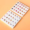 GRACIAS Mahjong Block Set, 50 Plastic Tiles (1.18”) with DIY Stickers, Portable Mahjong Set with A Carry Bag, Mahjong Tile Game
