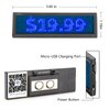 Bluetooth Led Name Tag, Wireless Rechargeable LED Badge Scrolling Message Display Programmable Business Badges with Magnet and Pin(Blue)