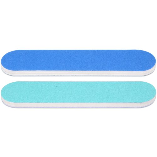 25pcs - PANA Mini Double-Sided Emery Nail File for Manicure, Pedicure, Natural, and Acrylic Nails - Blue/Light Blue (Grit 100/180)