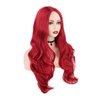Hanne Fashion Red Wigs Long Wavy Synthetic Wig Middle Part Heat Resistant Fiber Natural Looking Party Cosplay Full Wigs for Women