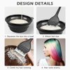 EMVANV 5 PCs Hair Dyeing Set,Hair Dye Coloring Kit Hair Bleach Kit Hair Coloring Tool with Folding Bowl Dyeing Brush Dyeing Comb and Hairpin(Black)