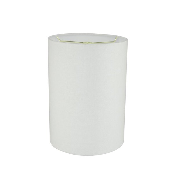 Aspen Creative 31261 Transitional Drum (Cylinder) Shaped Spider Construction Lamp Shade in White, 8" wide (8" x 8" x 11")