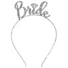 Bride Heaband Tiara - Silver Sparkle Diamond Bride Headband Crown - Bachelorette Party Supplies HdBd(Dmd Bride) SLV