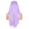 Yinuozhogntian Long Blonde/Black/Pink Ombre Wigs for women Synthetic lace front wigs (Brown Ombre Purple)
