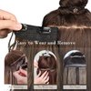 REECHO Hair Extensions, 4PCS Clip in Hair Extensions HE001 Natural Soft Synthetic Hairpieces for Women, Black