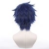 Mystylecos Ensemble Stars Sazanami Jun Navy Blue Short Hair with Free Wig Cap Halloween Party Cosplay Wig