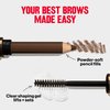 Revlon ColorStay Brow Fantasy, All In One Eyebrow Powder Pencil with Shaping Clear Gel, Gel Infused with Panthenol, Smudge-proof, 16HR Visibly Full Brows, 102 Soft Brown