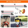 10AWG Solar Extension Cable 10 Feet, 10 Gauge Solar Panel Cables 10FT for Solar Systems, Car, RVs, and Boats, Tinned Copper PV Wire Ends with Solar Connector (Red & Black)