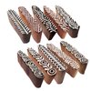 Mehndi Print Blocks Stylish Border Pattern Wooden Stamps (Set of 10)