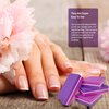 Moray Nail Buffer, Buffer Block Nail File 120 Grit, Mini Nail Buffers Block Sponge Double Sided Nail File for Acrylic Nails Manicure Tools 50PCS (Pink-Purple)