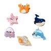 6PCS Sea Animals Small Hair Claw Clips for Women Girls Mini Ocean Hair Clip Beach Hair Accessories with Sturdy Grip Keep Hairstyle for Thick or Thin Hair