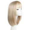 HSPCYGG Bob Wigs Short Daily Blonde Wig with Bangs 14" Straight Synthetic Halloween Costume Cosplay Wigs for Women