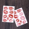 Uonlytech 6Pcs Red Lips Tattoo Stickers, Small Temporary Kiss Stickers Water- proof Body Art Tattoo Stickers for Women Girls Kids Decorations Tattoo