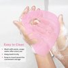 Ice Face Mask and Silicone Face Mask Cover Set, Ice Mask For Dark Circles, Puffiness, Migraines, Headache, Stress, Redness,Reusable Anti-Wrinkle Silicone Face Mask Holder for Sheet Masks(Pink)