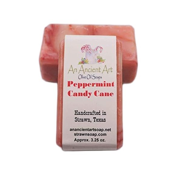 Ancient Art Soap 3.25oz All Natural Handcrafted Olive Oil Soap Bar (Peppermint Candy Cane)