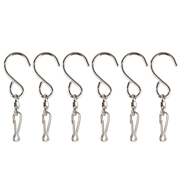Kuuqa Swivel Hooks Clips for Hanging Wind Spinners Wind Chimes Crystal Twisters Party Supply(6 Pack)