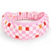 xo, Fetti Checkered Facial Spa Skincare Headband | Bachelorette Party Favor, Bridesmaid Goodie Bag, GRWM, Bridal Shower Gift, Girl's Makeup Head Wrap
